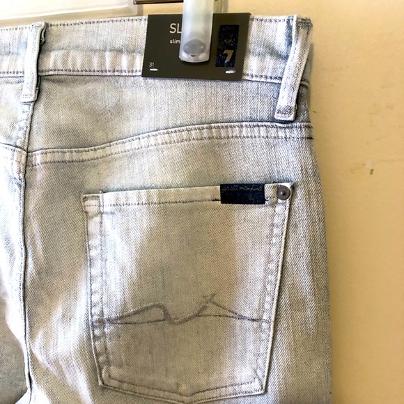NWT 7 For All Mankind Men’s Slim Straight Pants - Picture 8 of 8